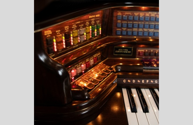 Used Lowrey Majesty Cherry Organ All Inclusive Top Grade Package (SN:510D604H022235) - Image 11